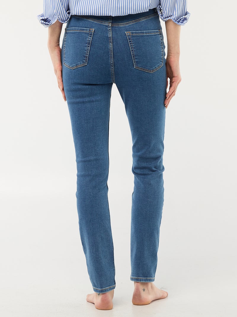Katoenen skinny spijkerbroek met veel stretch Blauw - Kiabi