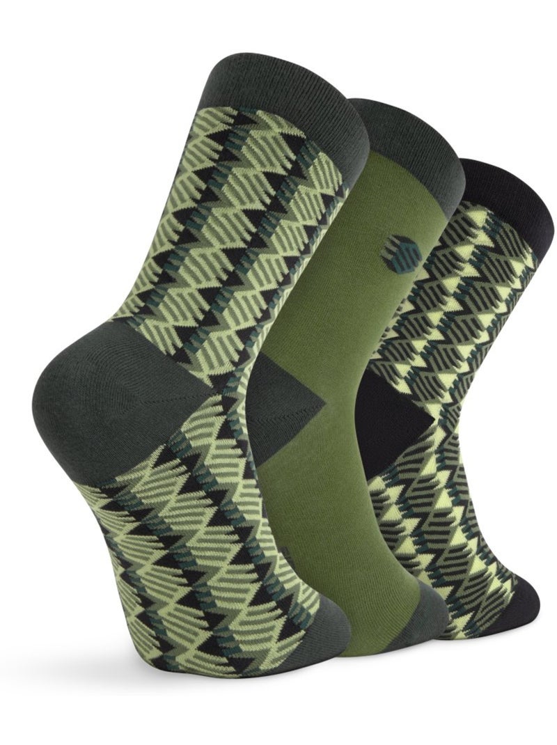 Katoenen sokken 3-pack Groen - Kiabi