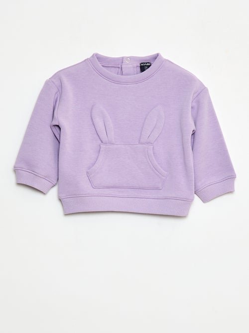 Katoenen sweater met applicatie - Kiabi