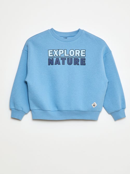 Katoenen sweater met motiefje op de rug - Kiabi