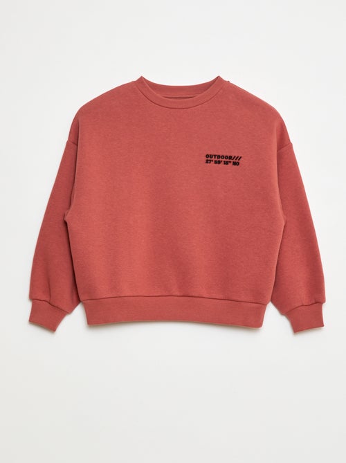 Katoenen sweater met motiefje op de rug - Kiabi