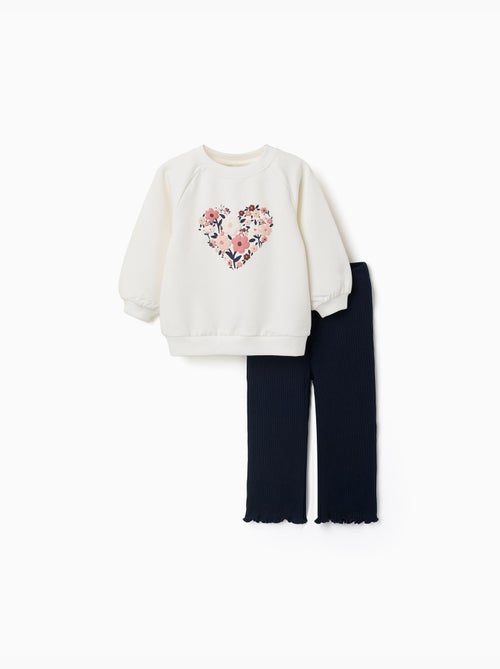 Katoenen sweatshirt en broekenset - Kiabi