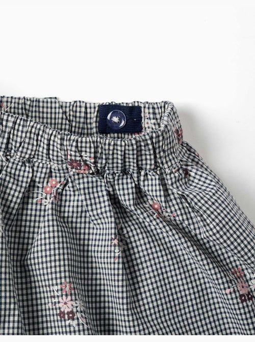 Katoenen sweatshirt en gingham skort - Kiabi