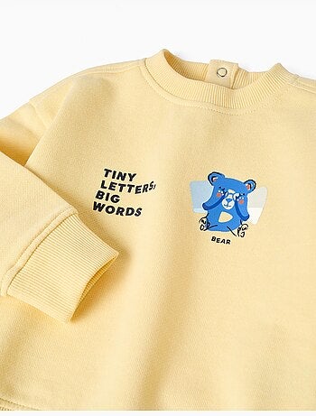 Katoenen sweatshirt met bedrukte beer en letters