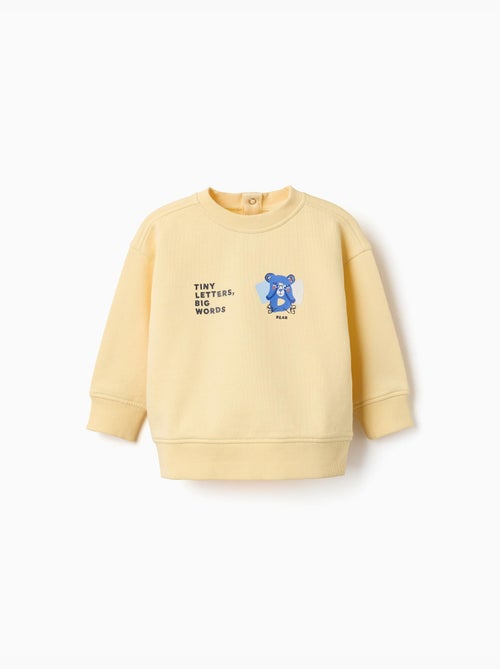 Katoenen sweatshirt met bedrukte beer en letters - Kiabi