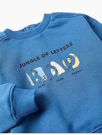 Katoenen sweatshirt met bedrukte beer en letters