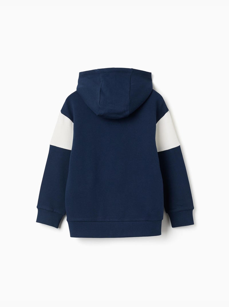 Katoenen sweatshirt met capuchon met spider-man print Donkerblauw - Kiabi