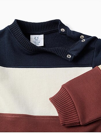 Katoenen sweatshirt met colour block