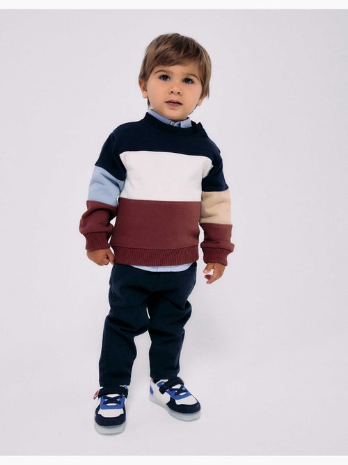 Katoenen sweatshirt met colour block - Kiabi Katoenen sweatshirt met colour block - Kiabi