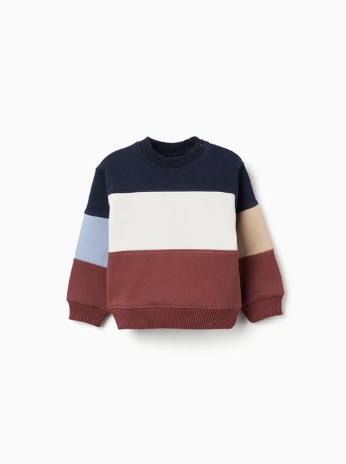 Katoenen sweatshirt met colour block - Kiabi Katoenen sweatshirt met colour block - Kiabi