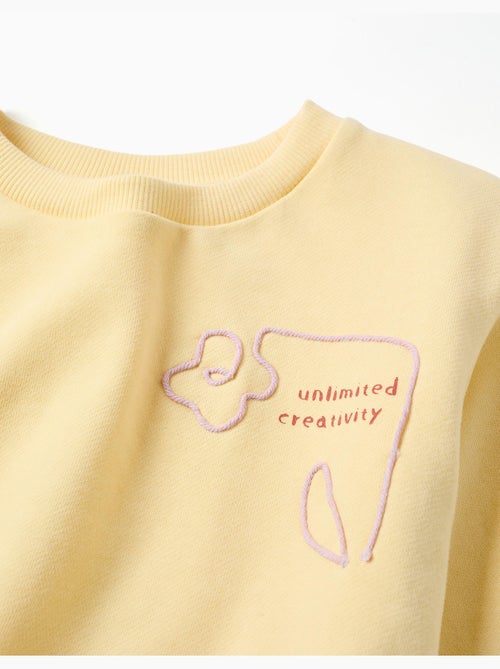 Katoenen sweatshirt met creativiteit print - Kiabi