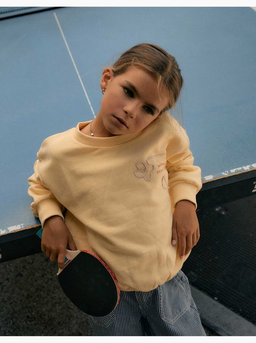 Katoenen sweatshirt met creativiteit print - Kiabi
