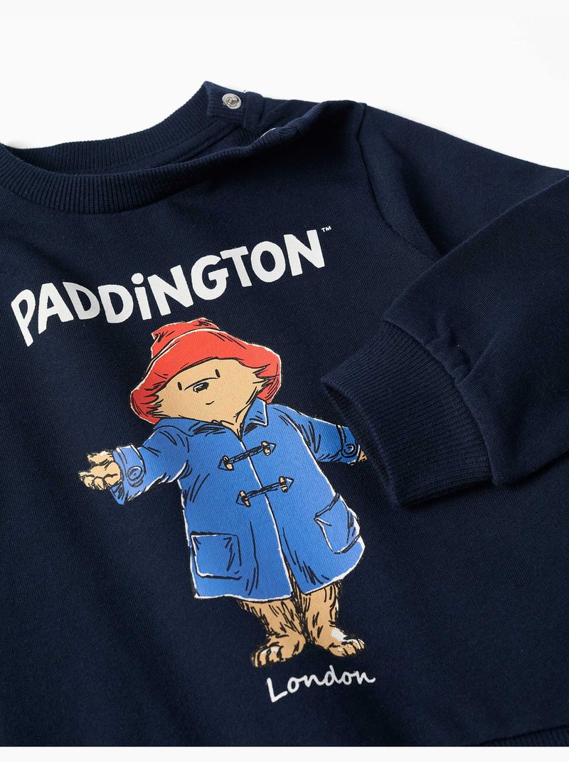 Katoenen sweatshirt met paddington-print Donkerblauw - Kiabi