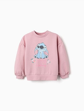 Katoenen sweatshirt met stitch-print en verlaagde schouders
