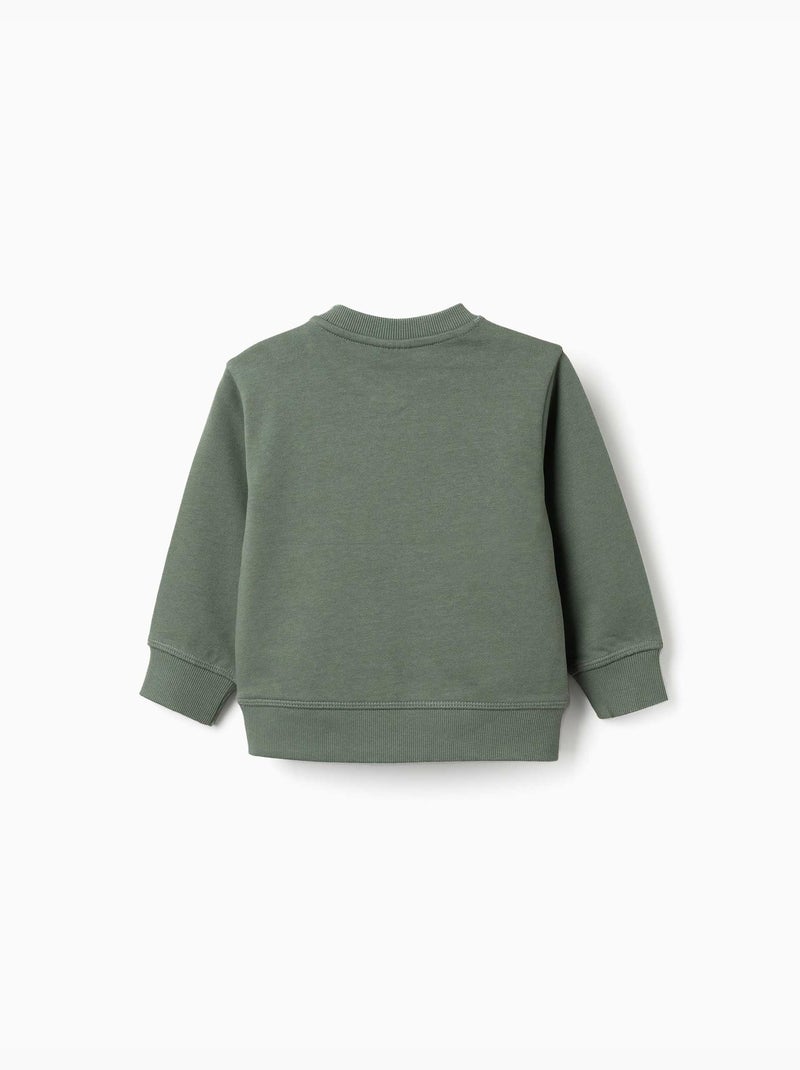 Katoenen sweatshirt met zy print Donkergroen - Kiabi