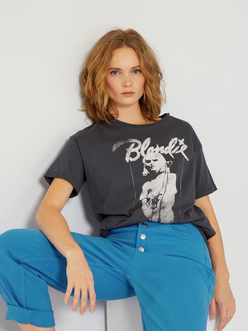 Katoenen T-shirt 'Blondie' ZWART - Kiabi