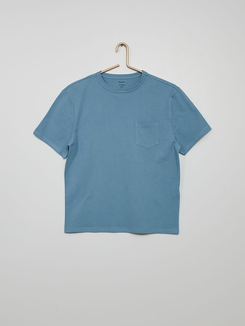 Katoenen T-shirt denim blauw - Kiabi