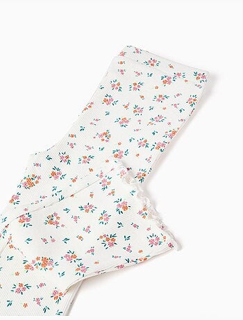 Katoenen t-shirt en geribde broek babymeisjes
