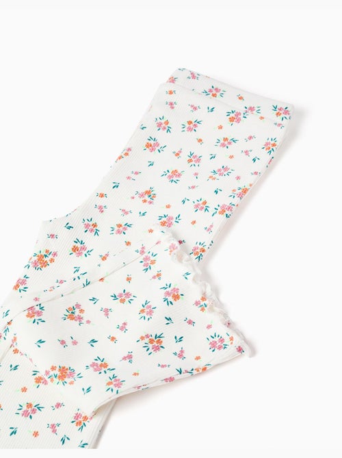 Katoenen T-shirt en geribde broek babymeisjes - Kiabi