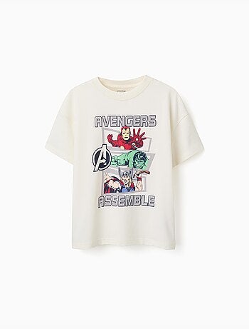 Katoenen T-shirt met Avengers print op de voorkant
