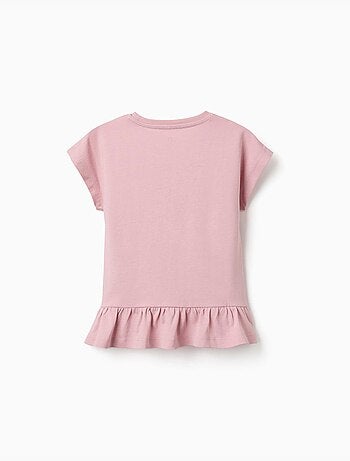 Katoenen T-shirt met bloemen hartprint