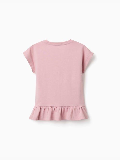 Katoenen T-shirt met bloemen hartprint - Kiabi Katoenen T-shirt met bloemen hartprint - Kiabi