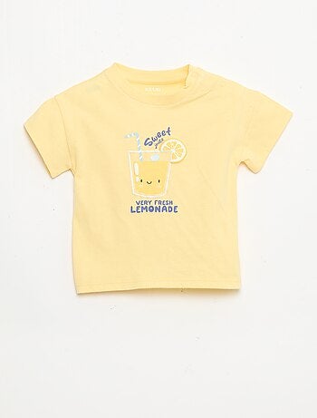 Katoenen T-shirt met borstborduurwerk