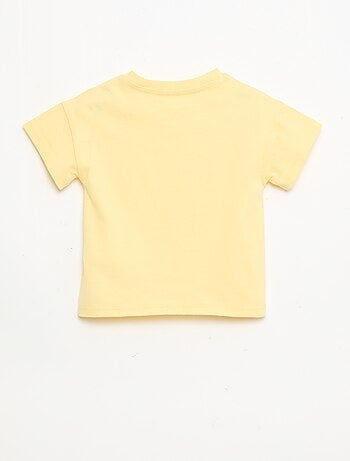 Katoenen T-shirt met borstborduurwerk