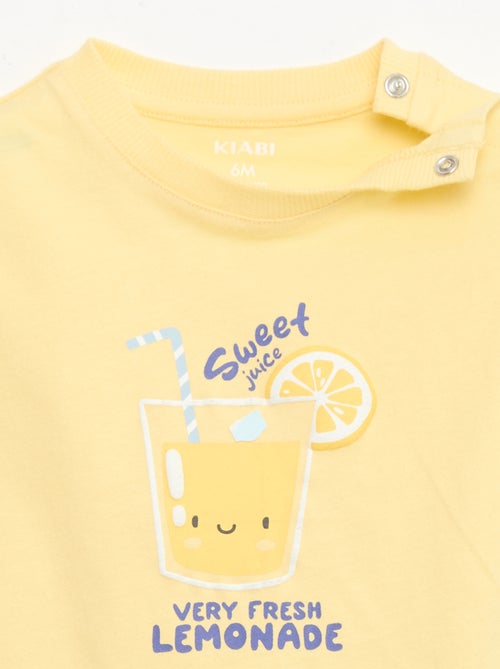 Katoenen T-shirt met borstborduurwerk - Kiabi