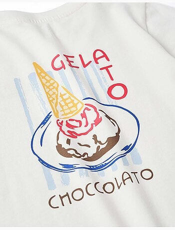 Katoenen T-shirt met Gelato print You&Me