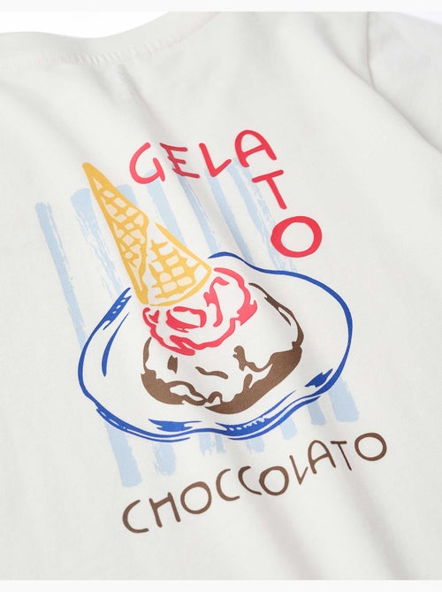 Katoenen T-shirt met Gelato print You&Me - Kiabi Katoenen T-shirt met Gelato print You&Me - Kiabi