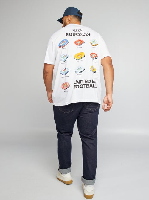 Katoenen T-shirt met korte mouw en tekstopdruk 'Euro 2024' - Kiabi