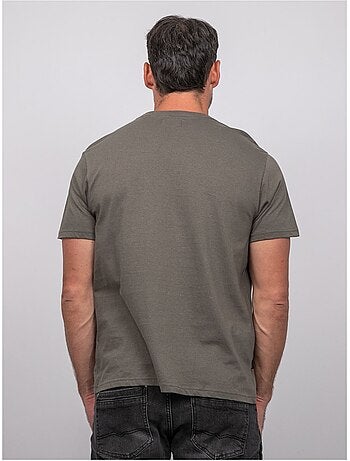 Katoenen t-shirt met korte mouwen en motorprint jatoulo