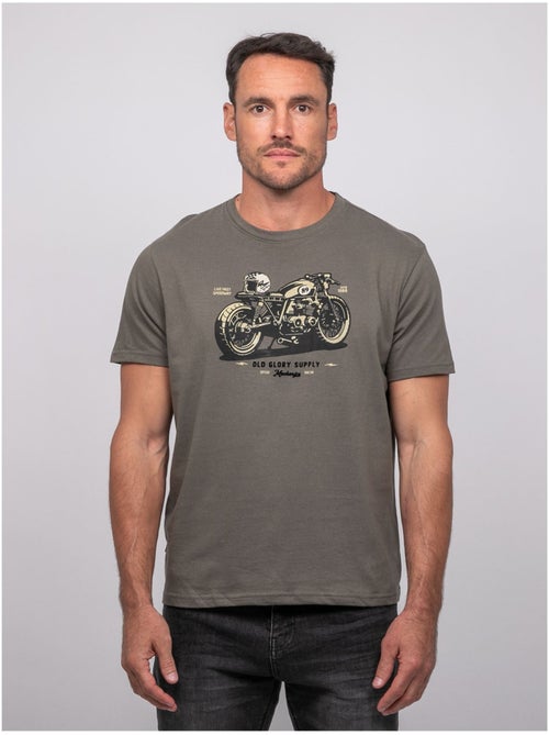 Katoenen t-shirt met korte mouwen en motorprint jatoulo - Kiabi Katoenen t-shirt met korte mouwen en motorprint jatoulo - Kiabi