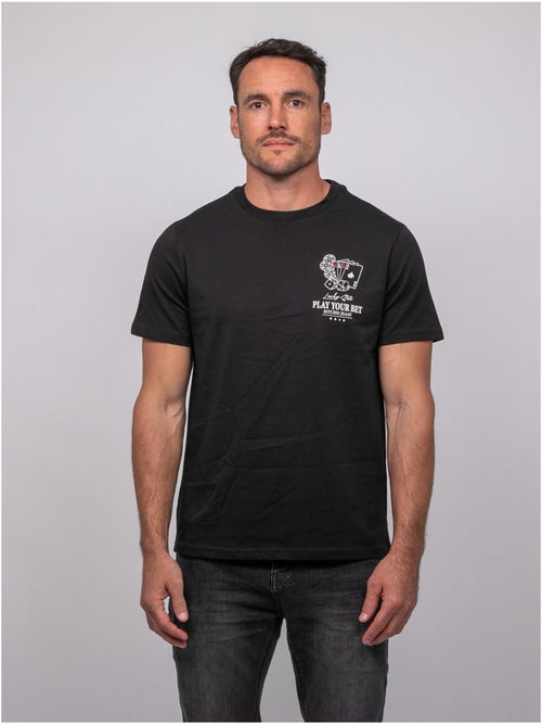 Katoenen t-shirt met korte mouwen en pokerprint joplayer - Kiabi Katoenen t-shirt met korte mouwen en pokerprint joplayer - Kiabi
