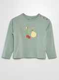 Katoenen T-shirt met leuk detail BLAUW - Kiabi