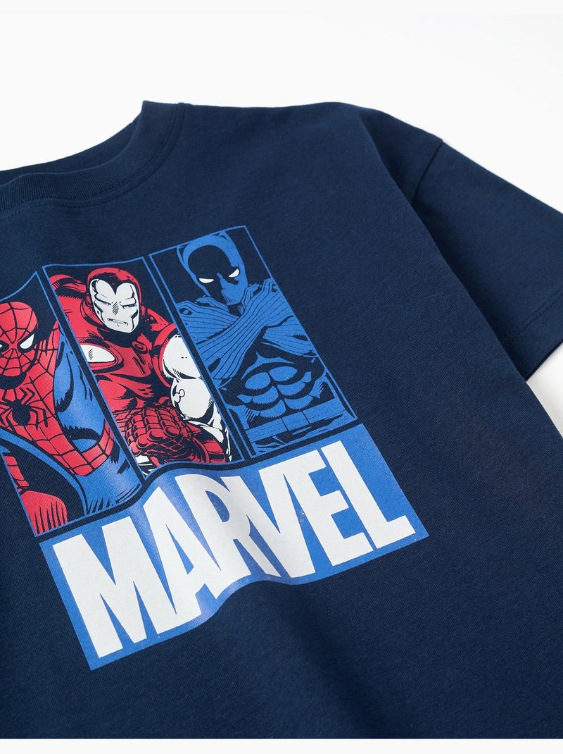 Katoenen T-shirt met Marvel prints Donkerblauw - Kiabi