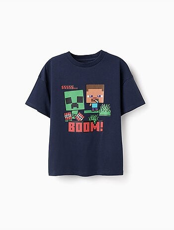Katoenen T-shirt met Minecraft prints