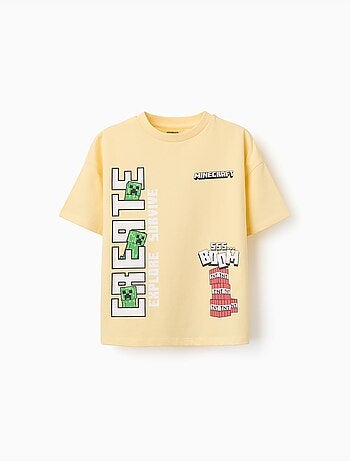 Katoenen T-shirt met Minecraft prints