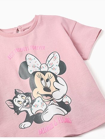 Katoenen t-shirt met minnie & figaro print