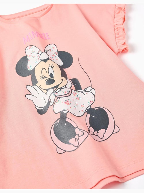 Katoenen T-shirt met Minnie print en ruches - Kiabi Katoenen T-shirt met Minnie print en ruches - Kiabi