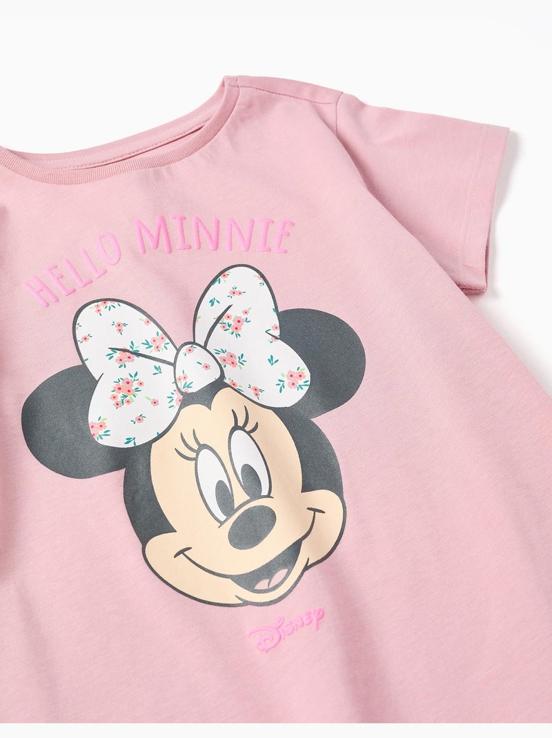 Katoenen T-shirt met Minnie print Lichtroze - Kiabi