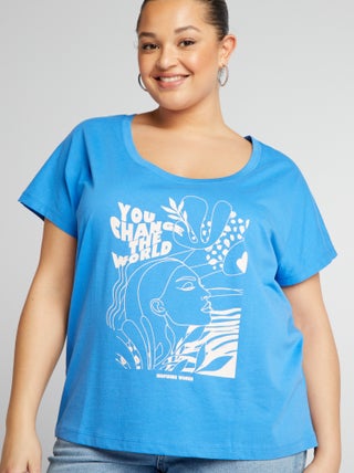Katoenen T-shirt met print