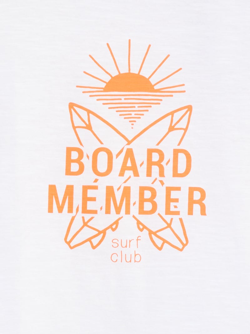 Katoenen T-shirt met print ORANJE - Kiabi