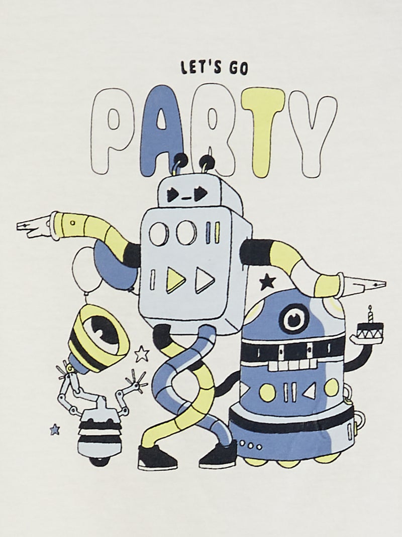 Katoenen T-shirt met print WIT - Kiabi