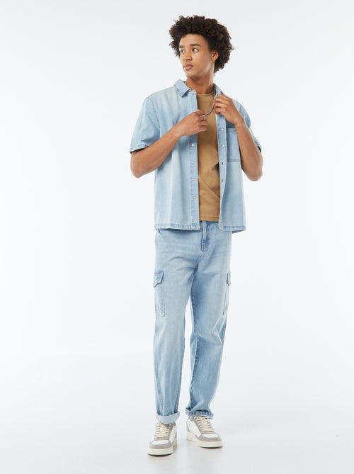 Katoenen T-shirt met ronde hals - Kiabi