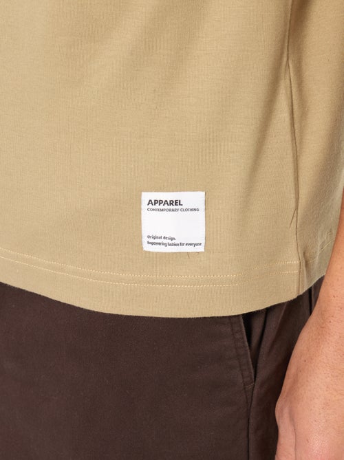 Katoenen T-shirt met ronde hals - Kiabi