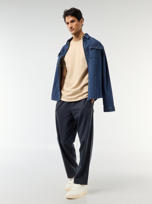 Katoenen T-shirt met ronde hals - Kiabi