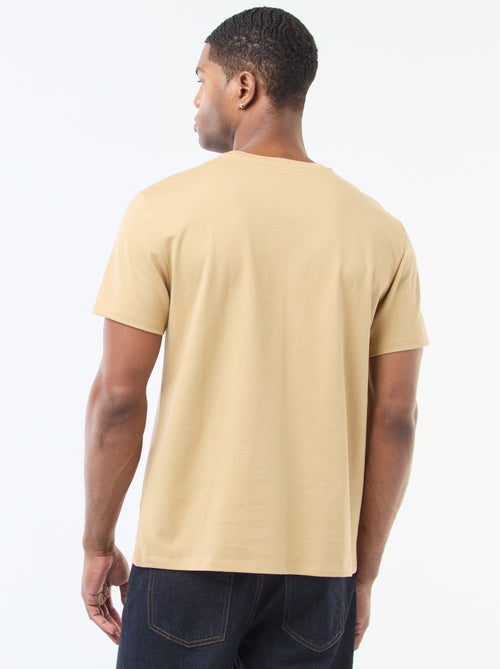 Katoenen T-shirt met ronde hals - Kiabi
