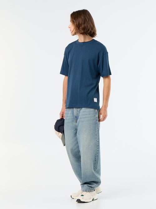 Katoenen T-shirt met ronde hals - Kiabi